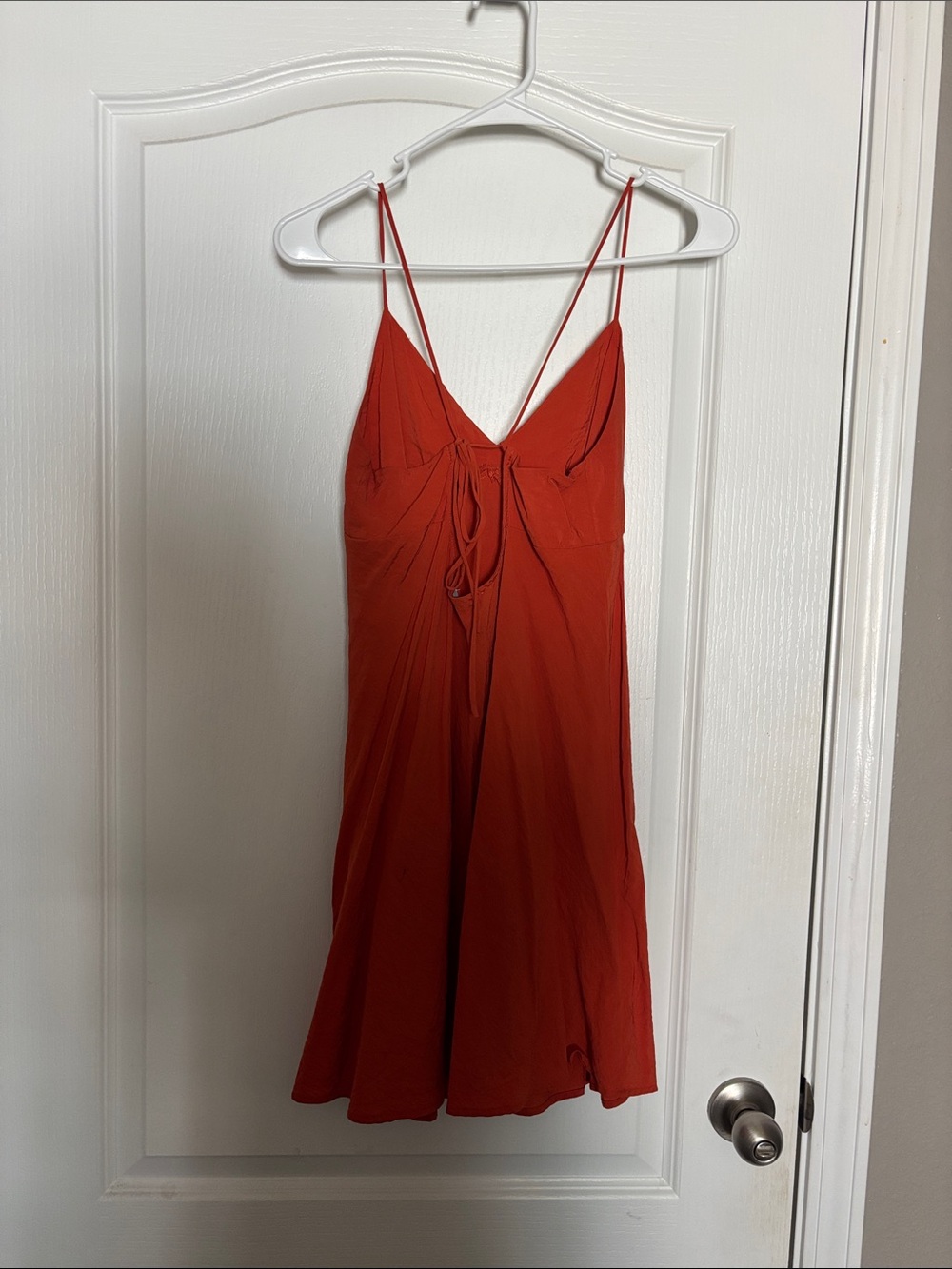 Madewell Layton Rust Orange Spaghetti-Strap Mini Slip Dress - Picture 4 of 4